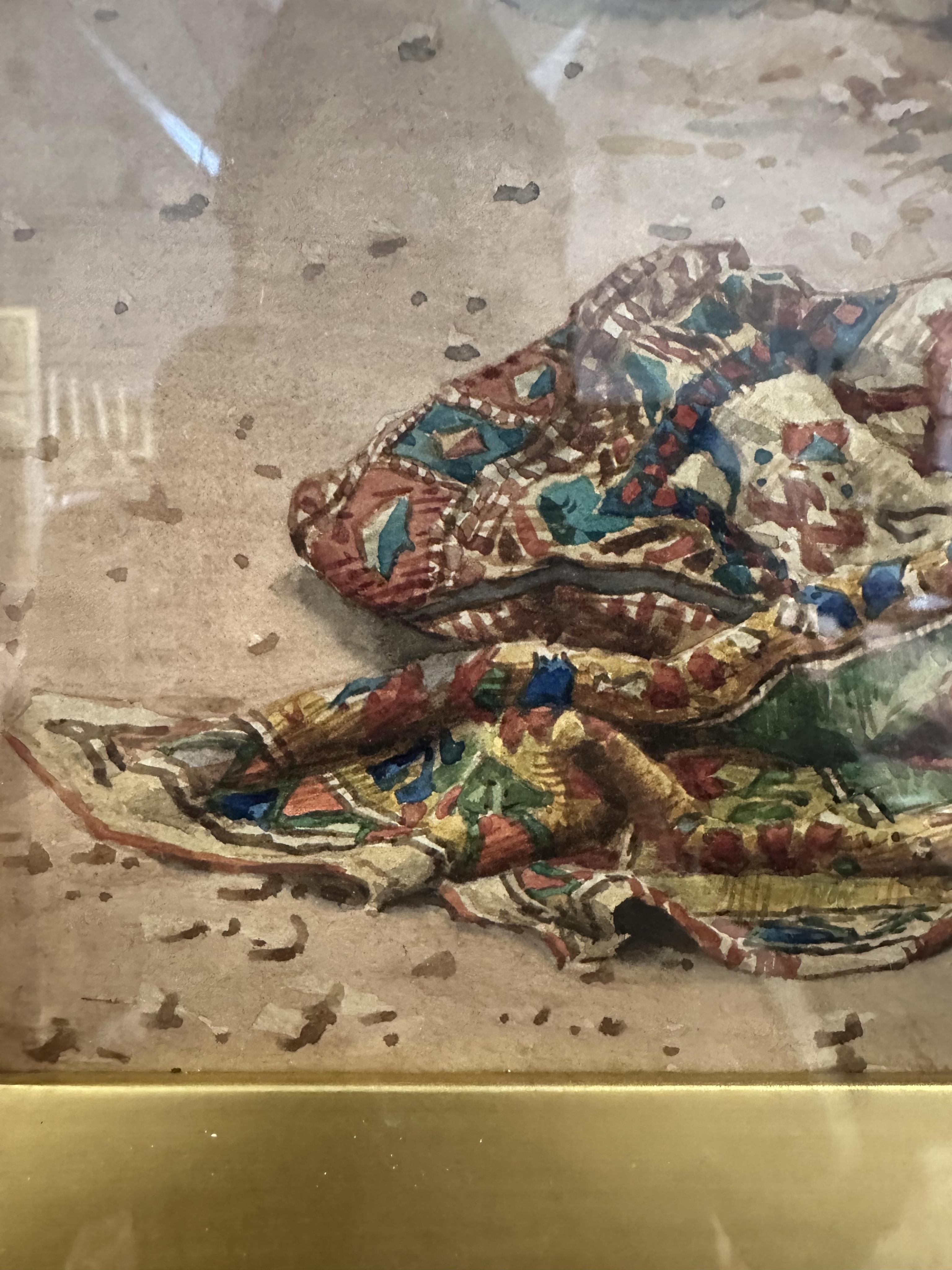 Giulio Rosati, Italian 1858-1917, Orientalist study, figures before an archway